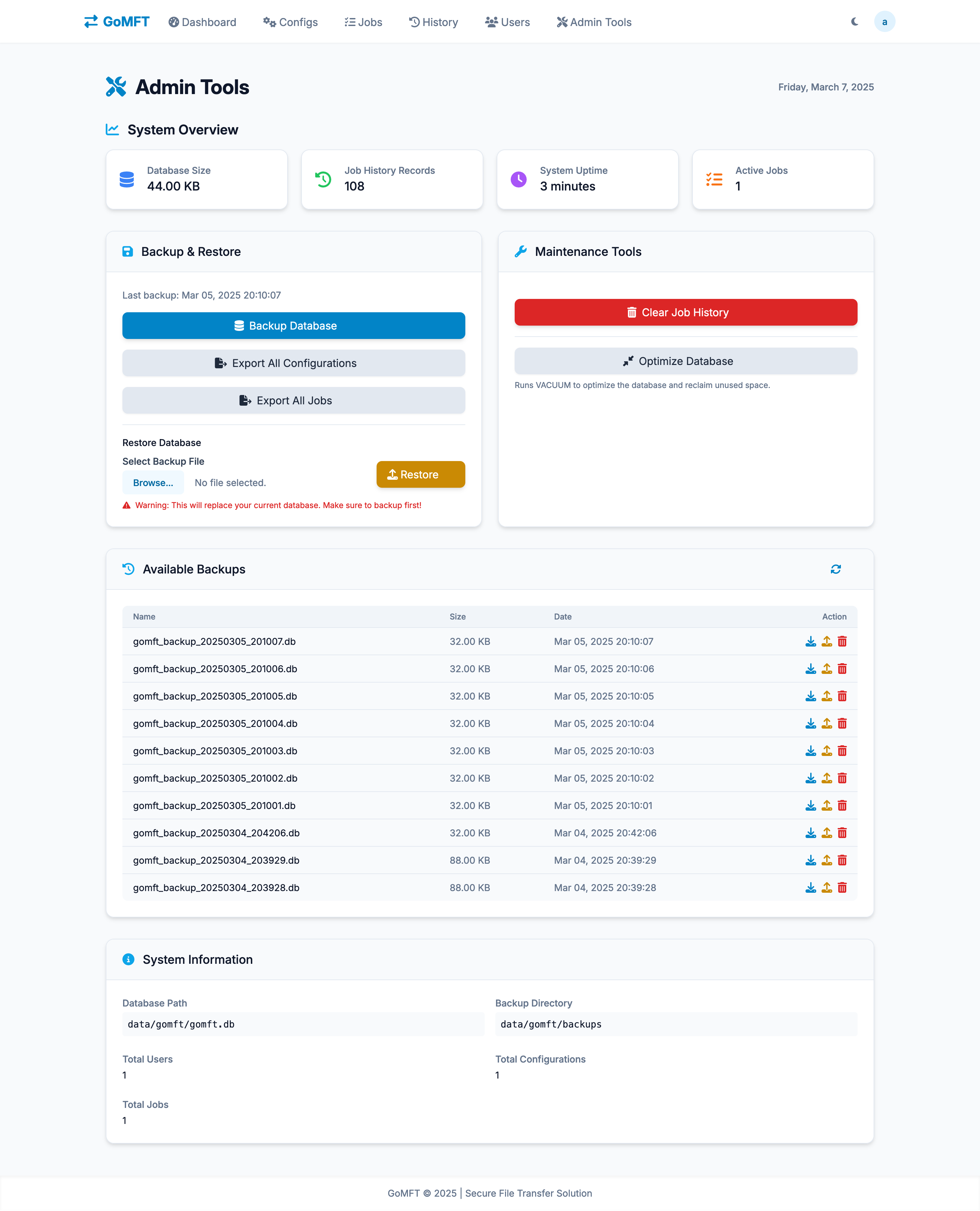 Admin Tools